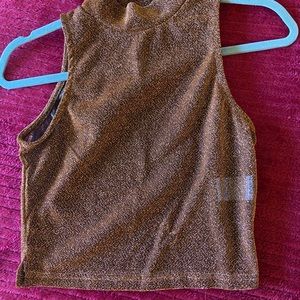 Bronze crop top